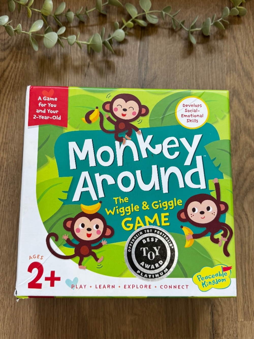 Peaceable Kingdom Monkey Around Toddler Game Complete Ages 2+